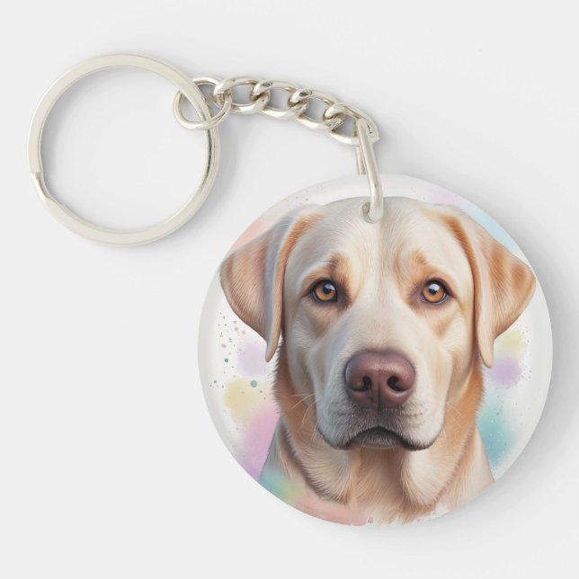 Labrador Retriever Magical Whimsical Art Keychain (Front)
