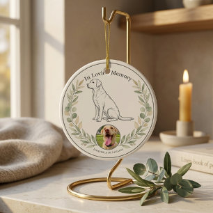 Labrador Retriever Memorial Sage Botanica Keepsake Ceramic Ornament