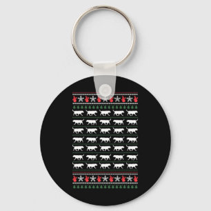 Labrador Retriever Merry Christmas Ugly Sweater Do Keychain
