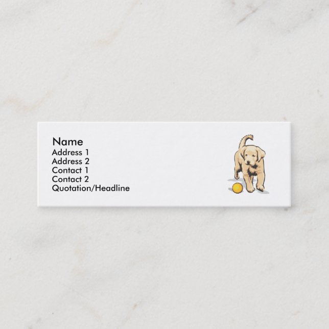 Labrador Retriever Mini Business Card (Front)