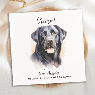 Labrador Retriever Modern Dog Wedding Cocktail Napkins