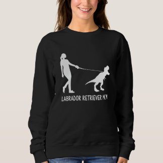 Labrador Retriever Mom Lab Mama Dog Dinosaur Women Sweatshirt