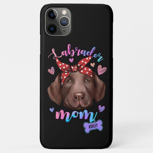 Labrador Retriever Mom Watercolor Dog Mom GIft iPhone 11 Pro Max Case