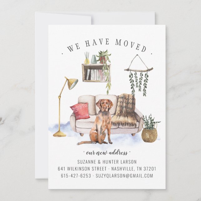 Labrador Retriever | Moving Announcement (Front)