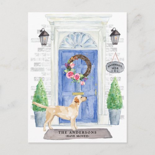 Labrador Retriever Moving Announcement Postcard