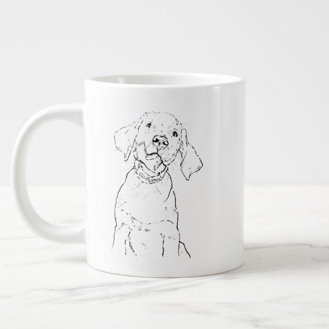 Labrador Retriever Mug, Ink Dog Mom Coffee Cup (Left)