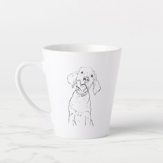Labrador Retriever Mug, Ink Dog Mom Coffee Cup (Left)
