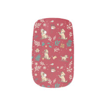 Labrador Retriever Nail Wraps Cute Christmas