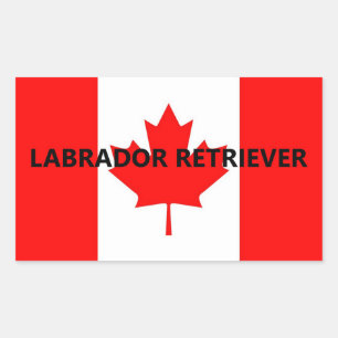 Labrador Retriever Name On Flag Rectangular Sticker