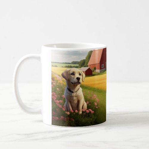 Labrador Retriever on Farm Coffee Mug