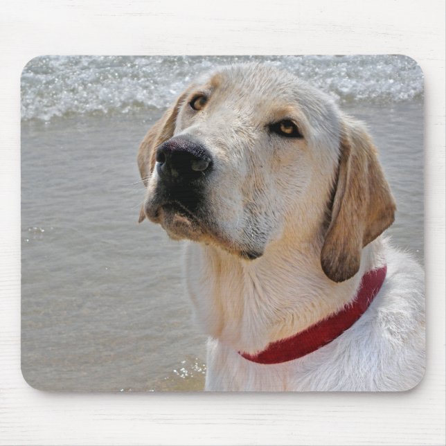 Labrador Retriever on the Beach Mouse Pad (Front)