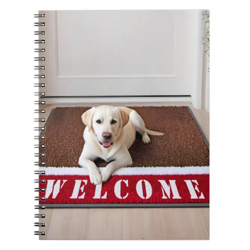 Labrador Retriever On Welcome Mat Notebook