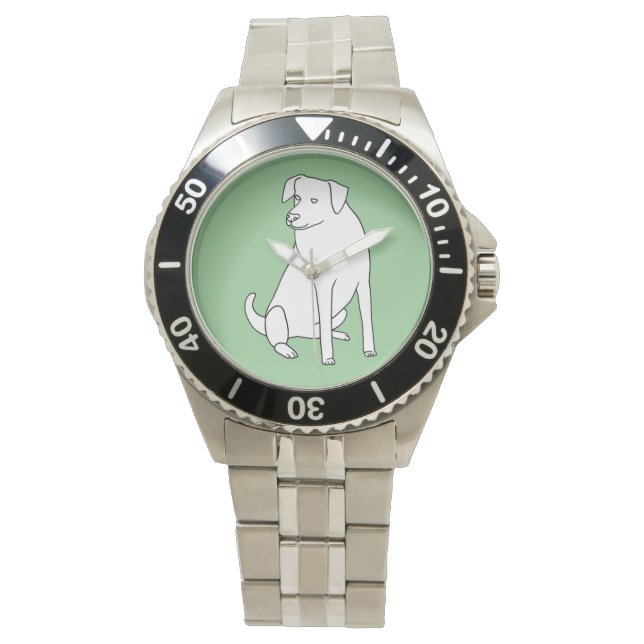 Labrador Retriever Outline Drawing Watch (Front)