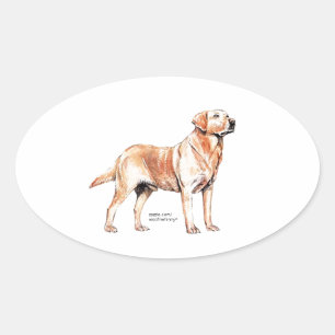 Labrador Retriever Oval Sticker