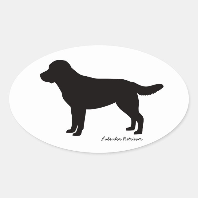 Labrador Retriever Oval Stickers (Front)
