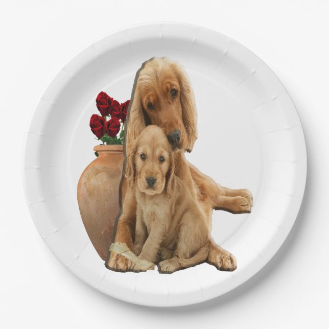 Labrador retriever paper plates (Front)