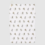Labrador Retriever Pattern (white) Golf Towel at Zazzle