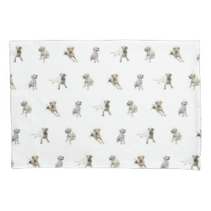 Labrador Retriever Pattern (White) Pillow Case