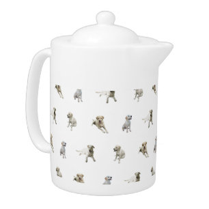 Labrador Retriever Pattern (White) Teapot