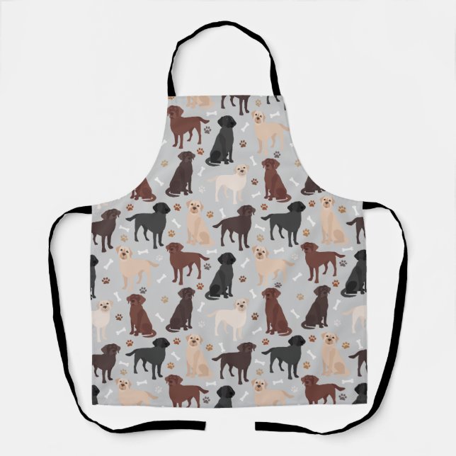 Labrador Retriever Paws and Bones Apron (Front)