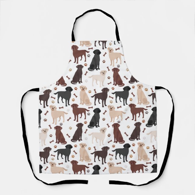 Labrador Retriever Paws and Bones Apron (Front)