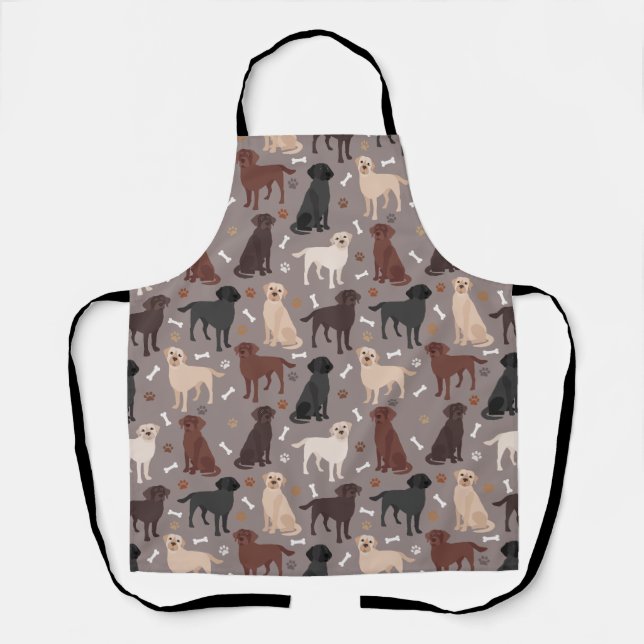 Labrador Retriever Paws and Bones Apron (Front)