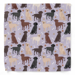 Labrador Retriever Paws and Bones Bandana