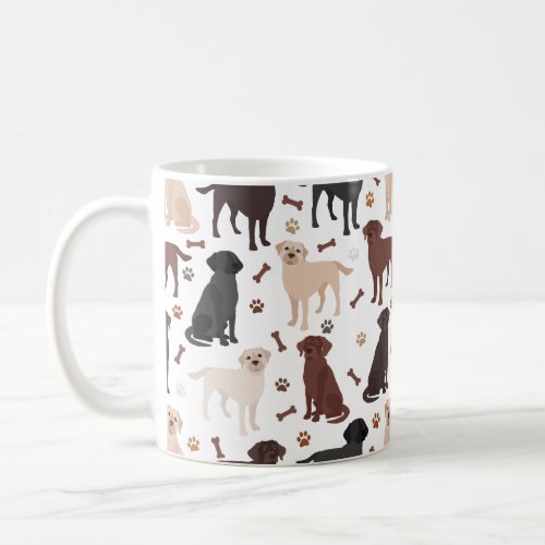 Labrador Retriever Paws and Bones Coffee Mug