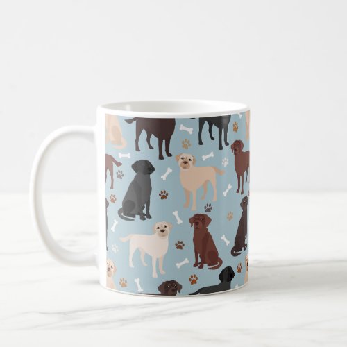 Labrador Retriever Paws and Bones Coffee Mug