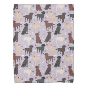 Labrador Retriever Paws and Bones Duvet Cover
