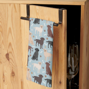 Labrador Retriever Paws and Bones Kitchen Towel