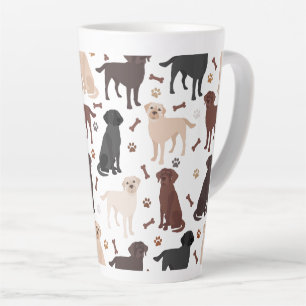 Labrador Retriever Paws and Bones Latte Mug