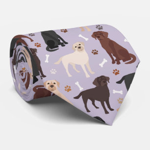 Labrador Retriever Paws and Bones Neck Tie