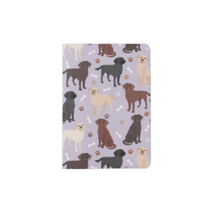 Labrador Retriever Paws and Bones Passport Holder