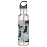 Water Bottle - Black Lab - Four Your Paws Only