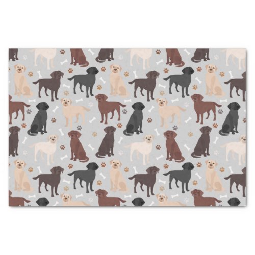 Labrador Retriever Paws and Bones Tissue Paper