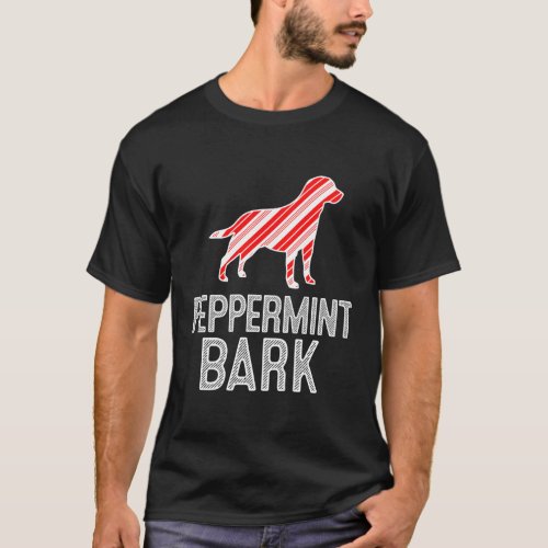 Labrador Retriever Peppermint Bark Christmas Dog T_Shirt