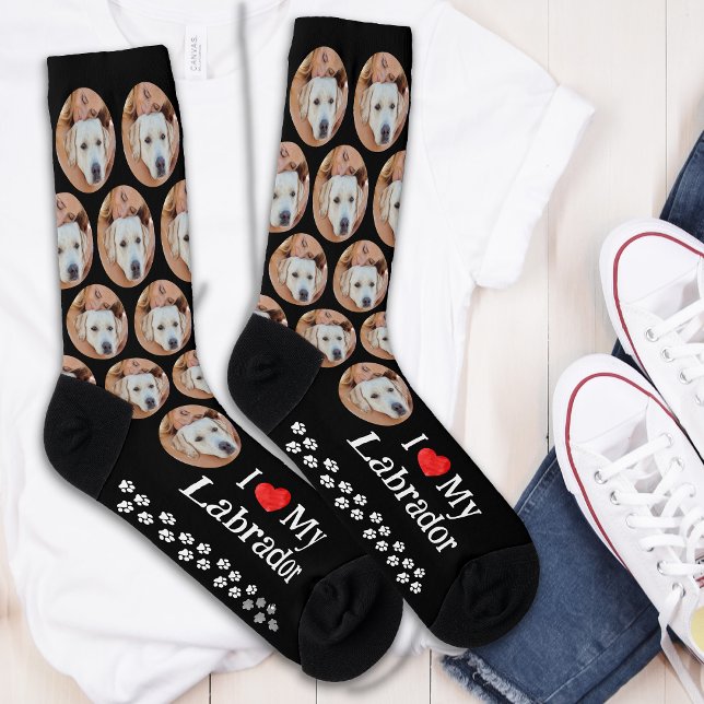Labrador Retriever Personalize Dog Lover Pet Photo Socks (Creator Uploaded)