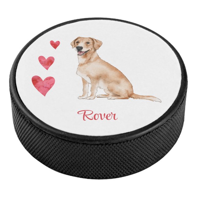 Labrador Retriever Personalized Dog Hockey Puck (3/4)