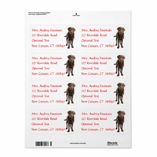 Labrador Retriever Personalized Name Address Label Zazzle