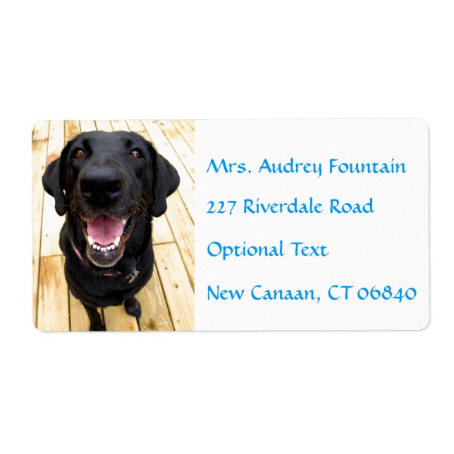 Labrador Retriever Personalized Name Address Label (Front)