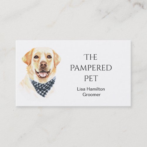 Labrador Retriever Pet GroomerVetSitters Business Card