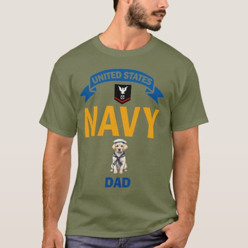 Labrador Retriever Petty Officer 3rd Class Dad T_Shirt