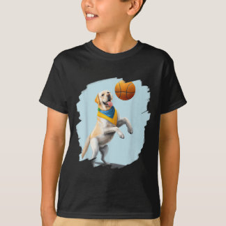 Labrador Retriever Playing Basball Funny Dog T-Shirt