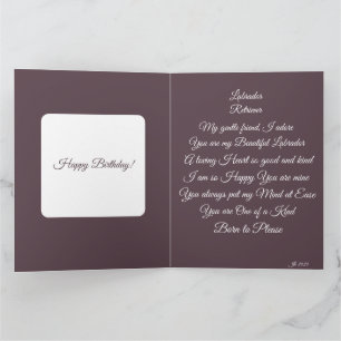 LABRADOR RETRIEVER POETRY  CARD