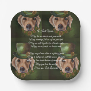 Labrador Retriever Poetry Paper Plates