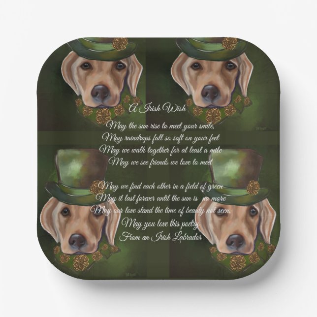 Labrador Retriever Poetry  Paper Plates (Front)