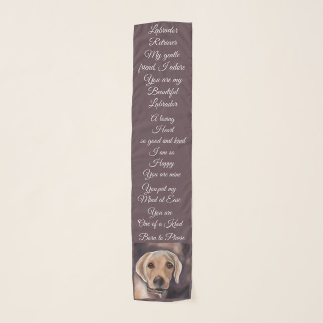 LABRADOR RETRIEVER POETRY  SCARF (Front)