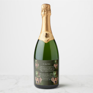 Labrador Retriever Poetry  Sparkling Wine Label