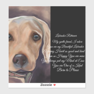 Labrador Retriever Poetry Sticker